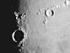 � S. Bergthal; Mond, Schiefspiegler 150/3000 bei 3000 bzw. 6000 mm Brennweite auf Agfa CT 100.