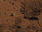 (c) NASA/JPL; Spuren des Airbags von ''Spirit''. 7.01.2004